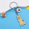 WEWAYSMILE Dog Keychain Car Keychain Pet Pendant Key-Ring Lovely Dog Key-ring Portable Metal Keychain Gift for Pet Lover Birthday Puppy Theme Party Supplies (Wolfhound) JX802A-3