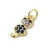 Real 18K Gold Plated Brass Pave Colorful Cubic Zirconia Pendants KK-M283-06F-02-2