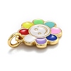 Brass Enamel Charms KK-O135-01B-3