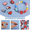 CHGCRAFT 16Pcs 8 Style Hospital Theme Food Grade Eco-Friendly Silicone Focal Beads SIL-CA0002-98-5