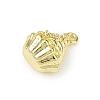 Brass Pave Clear Cubic Zirconia Pendants KK-L238-07G-2