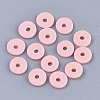 Flat Round Handmade Polymer Clay Bead Spacers CLAY-R067-3.0mm-18-2