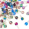 64Pcs 8 Styles Glass & Alloy Pendants PALLOY-TA00177-3