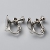 Heart Brass Clip-on Earring Findings KK-TAC0005-03P-1