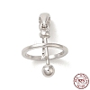 Anti-Tarnish Rhodium Plated 925 Sterling Silver Locket Style Planet Pinch Bails LS-STER-NH0001-55B-P-2