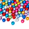 90Pcs 9 Colors Matte Spray Painted Acrylic Beads OACR-TA0001-79-2