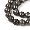 Natural Pyrite Beads Strands G-S249-01-6mm-3