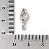 Rhodium Plated 925 Sterling Silver Ice Pick Pinch Bails STER-NH0001-24P-3