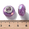 Opaque Brass Cores Acrylic European Beads OACR-M024-03S-02-3