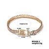 Gorgeous Brass Cubic Zirconia Link Chain Bracelets TI3950-1-1