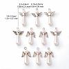 Acrylic Imitation Pearl with Alloy Pendants PALLOY-YW00001-4