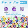 400Pcs Plating Acrylic Beads PACR-PA0001-25-2