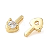 Brass Pave Clear Cubic Zirconia Charms CU-CBA9FFD-11G-03-2