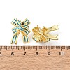Bowknot Brass Stud Earrings EJEW-Z156-01G-5