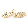 Brass Micro Pave Clear Cubic Zirconia Pendants X-ZIRC-J041-10-2