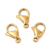 Ion Plating(IP) 304 Stainless Steel Lobster Claw Clasps X-STAS-AB13-G-01-1