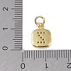 Rack Plating Brass Micro Pave CLear Cubic Zirconia Charms KK-E110-14G-Z-3