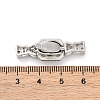 Brass Micro Pave Clear Cubic Zirconia Box Clasps KK-P291-27P-3