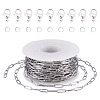304 Stainless Steel Paperclip Chains Bracelet Necklace DIY Making Kit DIY-TA0009-67-1
