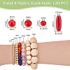 Dyed Natural Wood Beads WOOD-PH0003-12A-2