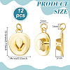 12PCS Rack Plating Brass Pendants KK-BC0014-37G-2