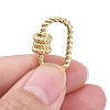 Brass Screw Carabiner Lock Charms ZIRC-E164-09G-5