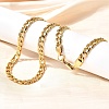 6MM 304 Stainless Steel Cuban Link Chain Necklaces for Women Men NJEW-B134-01A-G-1