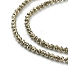 Natural Pyrite Beads Strands G-J002-19-4