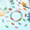 90Pcs 9 Colors Metal Enlaced Handmade Lampwork Beads LAMP-CJ0003-07-6