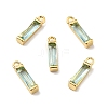 Rack Plating Brass Inlaid Cubic Zirconia Charms ZIRC-C037-08G-06-2