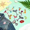 15Pcs 15 Styles Computerized Embroidery Polyester Iron on/Sew on Patches PATC-PH0001-81-4