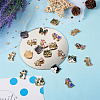 28Pcs 14 Style Printed Alloy Pendants FIND-BG0001-04-6