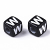 Opaque Acrylic Beads X-SACR-N002-01W-3