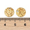 Ion Plating(IP) 304 Stainless Steel Textured Disc Charms STAS-Q336-11B-G-3