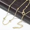 Brass Ball Cable Chain Necklaces for Women NJEW-M051-01G-5