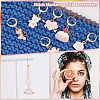 Valentine's Day Alloy Enamel with ABS Plastic Imitation Pearl Pendant Stitch Markers HJEW-AB00291-4