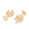 Brass Micro Pave Clear Cubic Zirconia Pendants KK-K351-75G-2