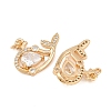 Brass Micro Pave Cubic Zirconia Pendants KK-K407-57G-2