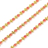 Brass Enamel Link Chains CHC-L050-07G-07-1