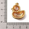 Rack Plating Brass Micro Pave Cubic Zirconia Pendants ZIRC-F142-01G-4