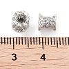 Brass Micro Pave Clear Cubic Zirconia Beads KK-P271-39A-03-3