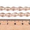 Transparent Glass Beads Strands EGLA-A037-T6x8mm-D04-4