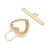 Brass Micro Pave Clear Cubic Zirconia Toggle Clasps KK-N254-146G-2