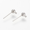 Brass Stud Earring Findings LS-KK-T014-66P-2