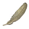 Alloy Feather Bookmarks AJEW-WH0314-07AB-2