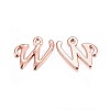 Rose Gold Plated Alloy Letter Pendants LS-X-PALLOY-J718-01RG-W-1