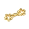 Brass Micro Pave Clear Cubic Zirconia Fold Over Clasps KK-P290-20G-2