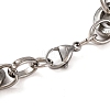 Tarnish Resistant 304 Stainless Steel Column & Oval Link Chain Bracelets BJEW-B078-81P-3