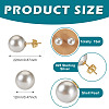 925 Sterling Silver Round Stud Earrings EJEW-TAC00030-03-4