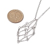 3Pcs 3 Styles 304 Stainless Steel Cable Chain Macrame Pouch Empty Stone Holder Necklace Making NJEW-JN04970-3